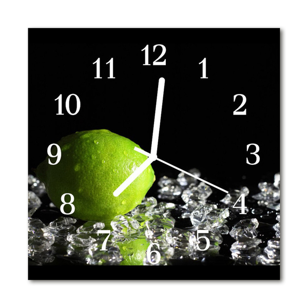 Glasuhr Küchenuhr Limette