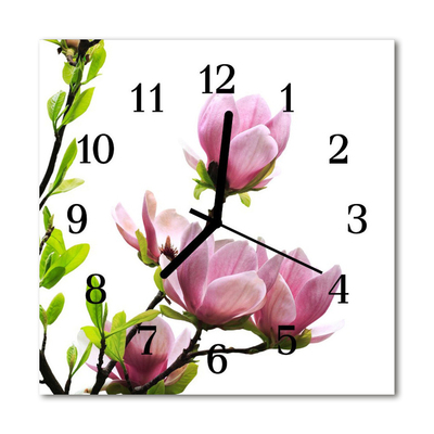 Glasuhr Küchenuhr Magnolie Blüte