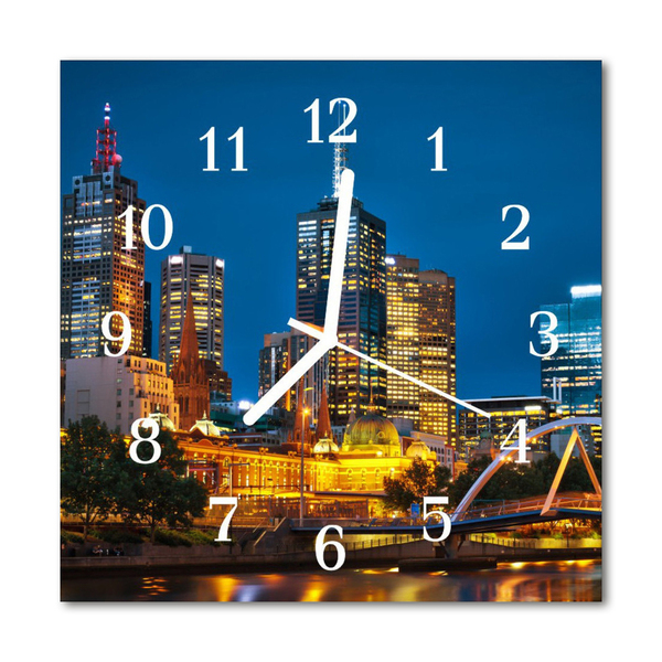 Glasuhr Küchenuhr Stadt