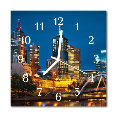 Glasuhr Küchenuhr Stadt