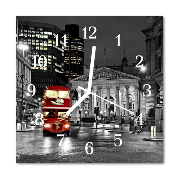 Glasuhr Küchenuhr Bus London