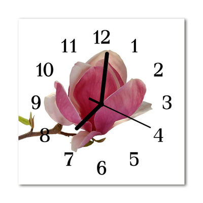 Glasuhr Küchenuhr Magnolie Blüte