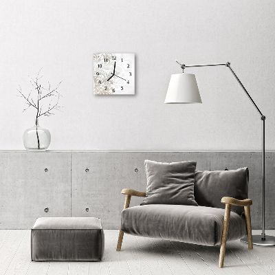 Glasuhr Küchenuhr Blumen Kunst