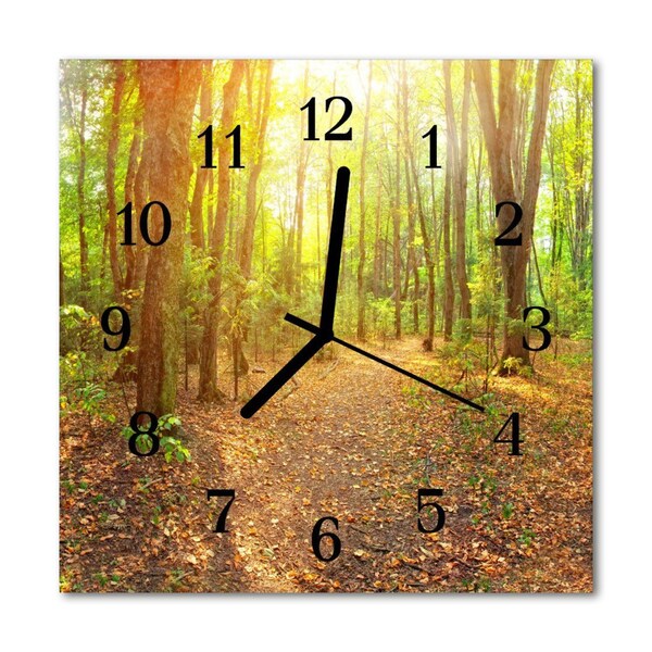 Glasuhr Küchenuhr Wald Weg