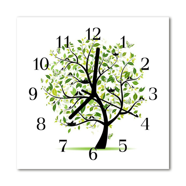 Glasuhr Küchenuhr Baum