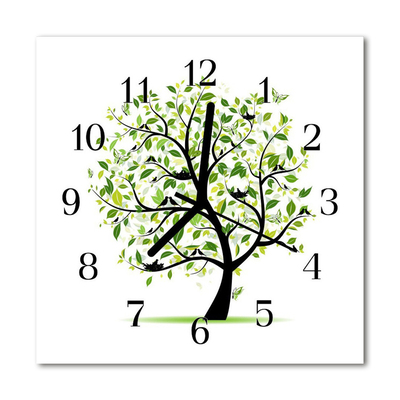 Glasuhr Küchenuhr Baum