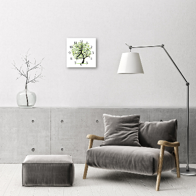 Glasuhr Küchenuhr Baum