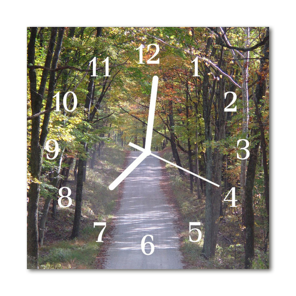 Glasuhr Küchenuhr Waldweg