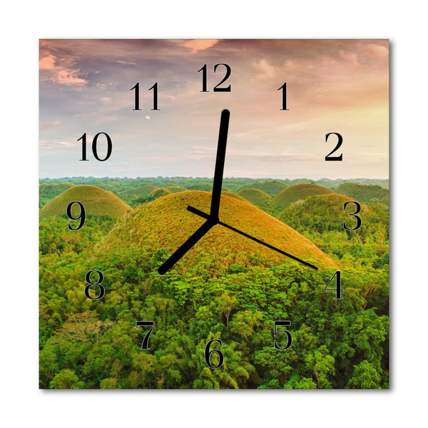 Glasuhr Küchenuhr Landschaft