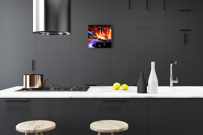 Glasuhr Küchenuhr Abstrakte Kunst