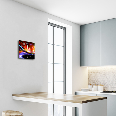 Glasuhr Küchenuhr Abstrakte Kunst
