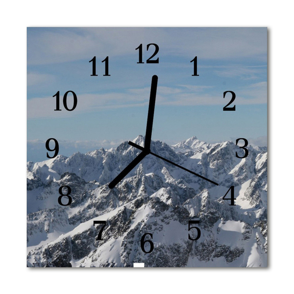 Glasuhr Küchenuhr Berge