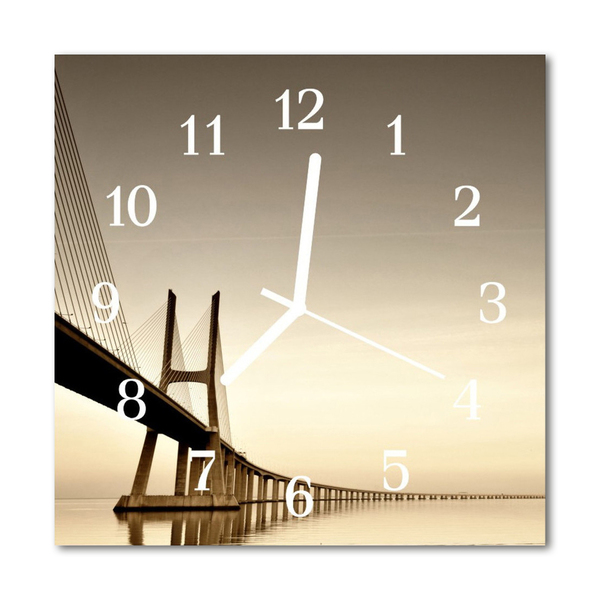 Glasuhr Küchenuhr Brücke