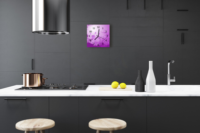 Glasuhr Küchenuhr Blumen Kunst