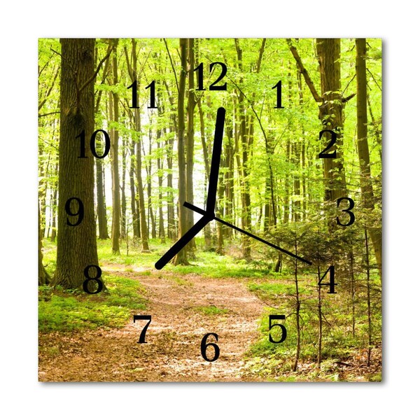Glasuhr Küchenuhr Wald