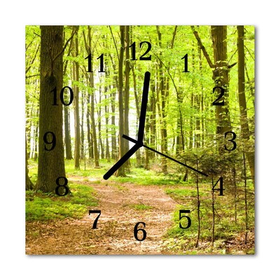 Glasuhr Küchenuhr Wald