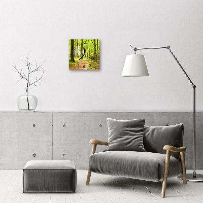 Glasuhr Küchenuhr Wald