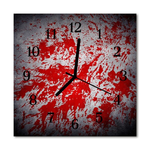Glasuhr Küchenuhr Flecken
