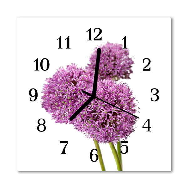 Glasuhr Küchenuhr Blume