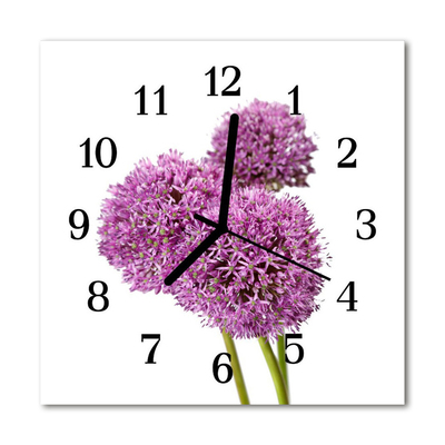Glasuhr Küchenuhr Blume