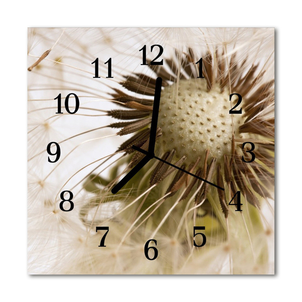 Glasuhr Küchenuhr Pusteblume