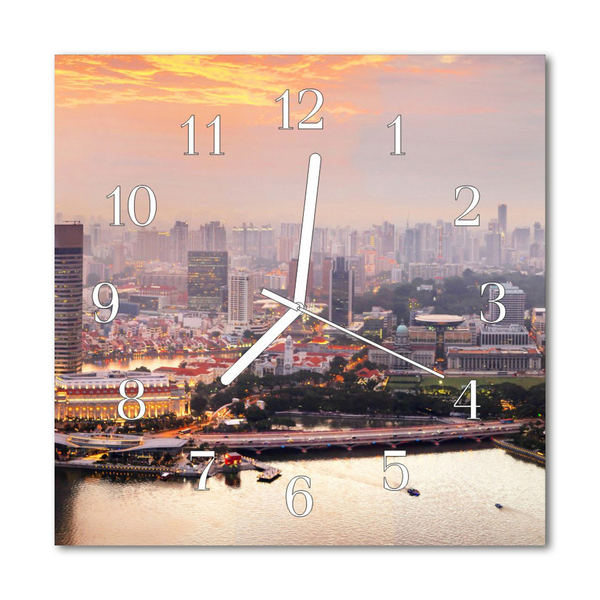 Glasuhr Küchenuhr Stadt