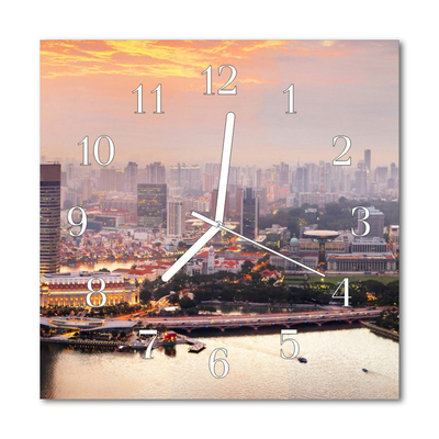 Glasuhr Küchenuhr Stadt