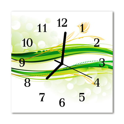 Glasuhr Küchenuhr Abstrakte Linien