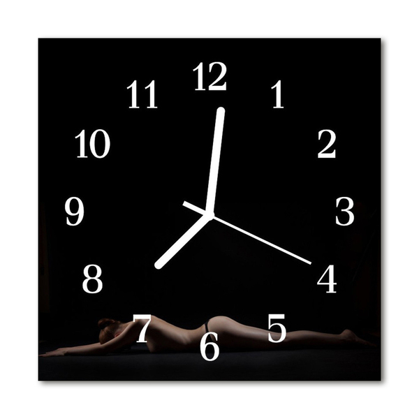 Glasuhr Küchenuhr Frau