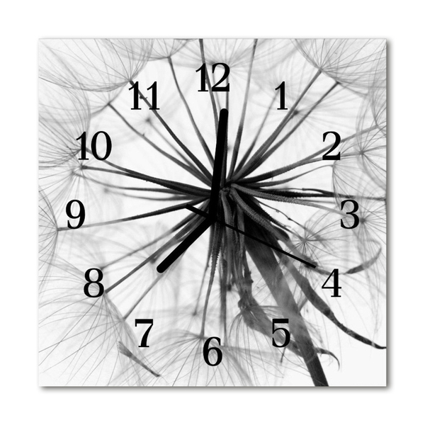Glasuhr Küchenuhr Pusteblume