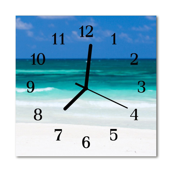 Glasuhr Küchenuhr Strand Meer