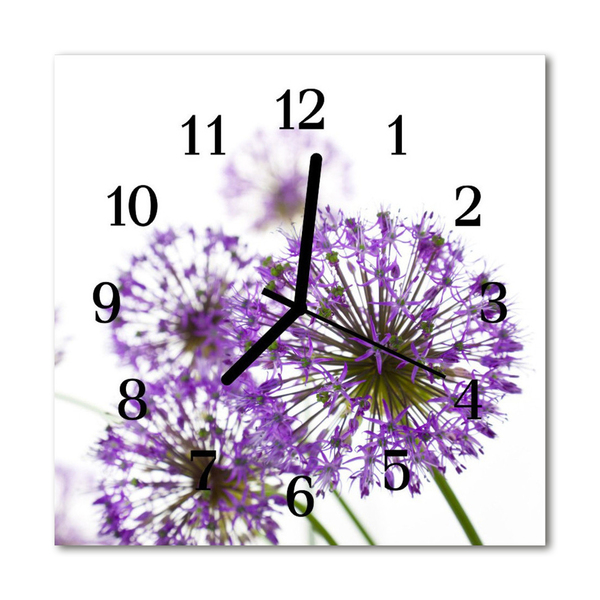 Glasuhr Küchenuhr Blume