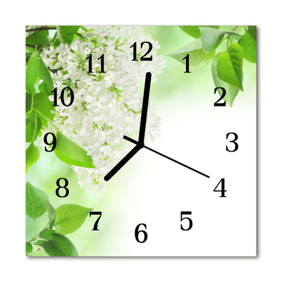 Glasuhr Küchenuhr Blätter