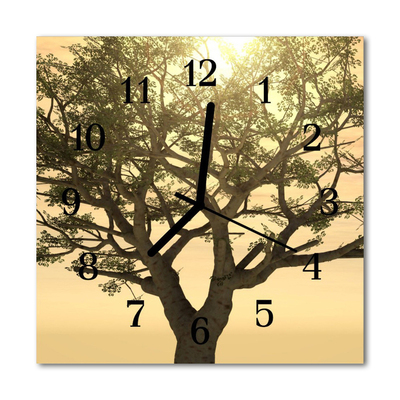 Glasuhr Küchenuhr Baum