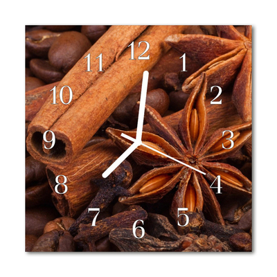 Glasuhr Küchenuhr Vanille