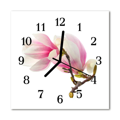 Glasuhr Küchenuhr Magnolie Blüte