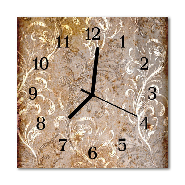 Glasuhr Küchenuhr Muster Blumen