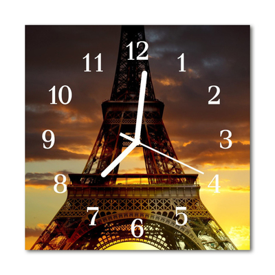 Glasuhr Küchenuhr Eiffelturm Paris