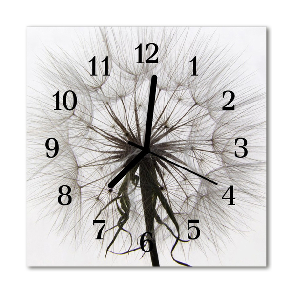 Glasuhr Küchenuhr Pusteblume