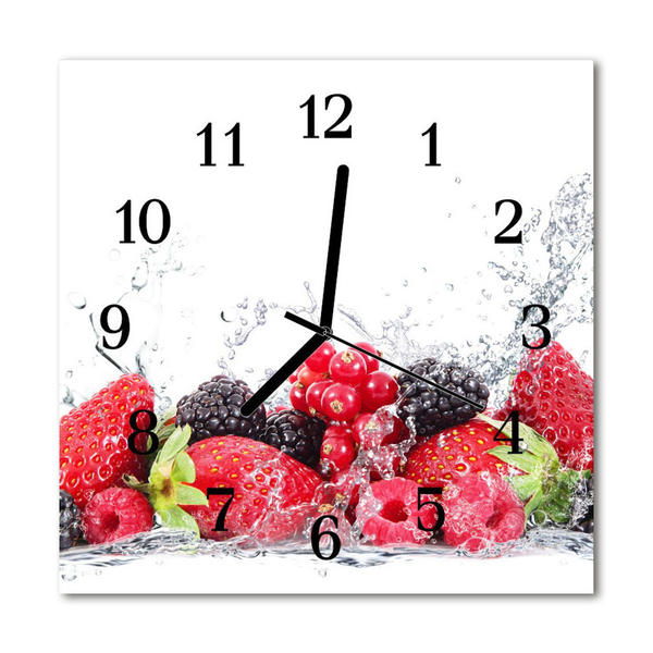 Glasuhr Küchenuhr Früchte