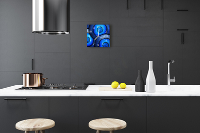 Glasuhr Küchenuhr Kreise Kunst