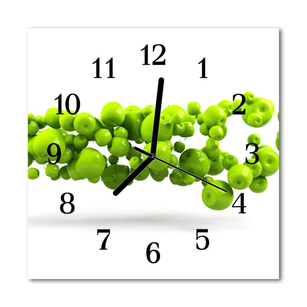 Glasuhr Küchenuhr Äpfel