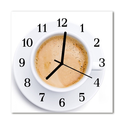 Glasuhr Küchenuhr Kaffee Tasse