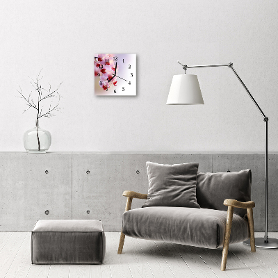 Glasuhr Küchenuhr Orchidee
