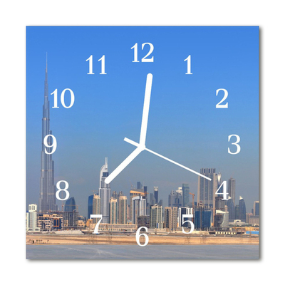 Glasuhr Küchenuhr Skyline Dubai