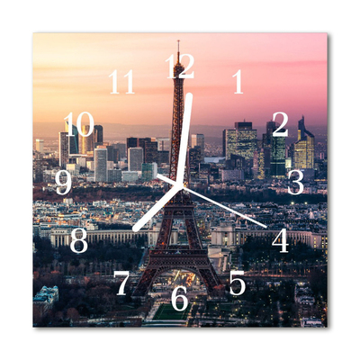 Glasuhr Küchenuhr Eiffelturm Paris
