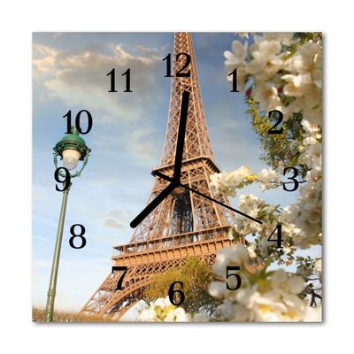 Glasuhr Küchenuhr Eiffelturm Paris