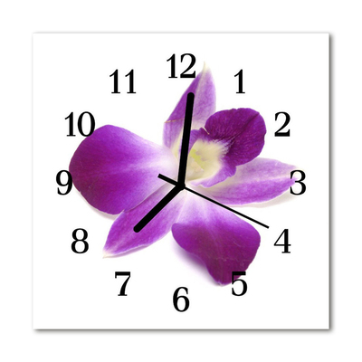 Glasuhr Küchenuhr Blume Orchidee