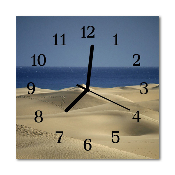 Glasuhr Küchenuhr Dünen Meer