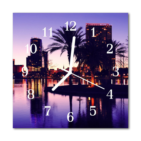 Glasuhr Küchenuhr Florida Palmen
